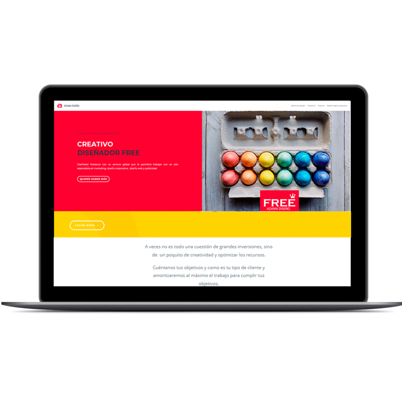 Diseño de página web profesional, adaptada a dispositivos móviles y escritorio.